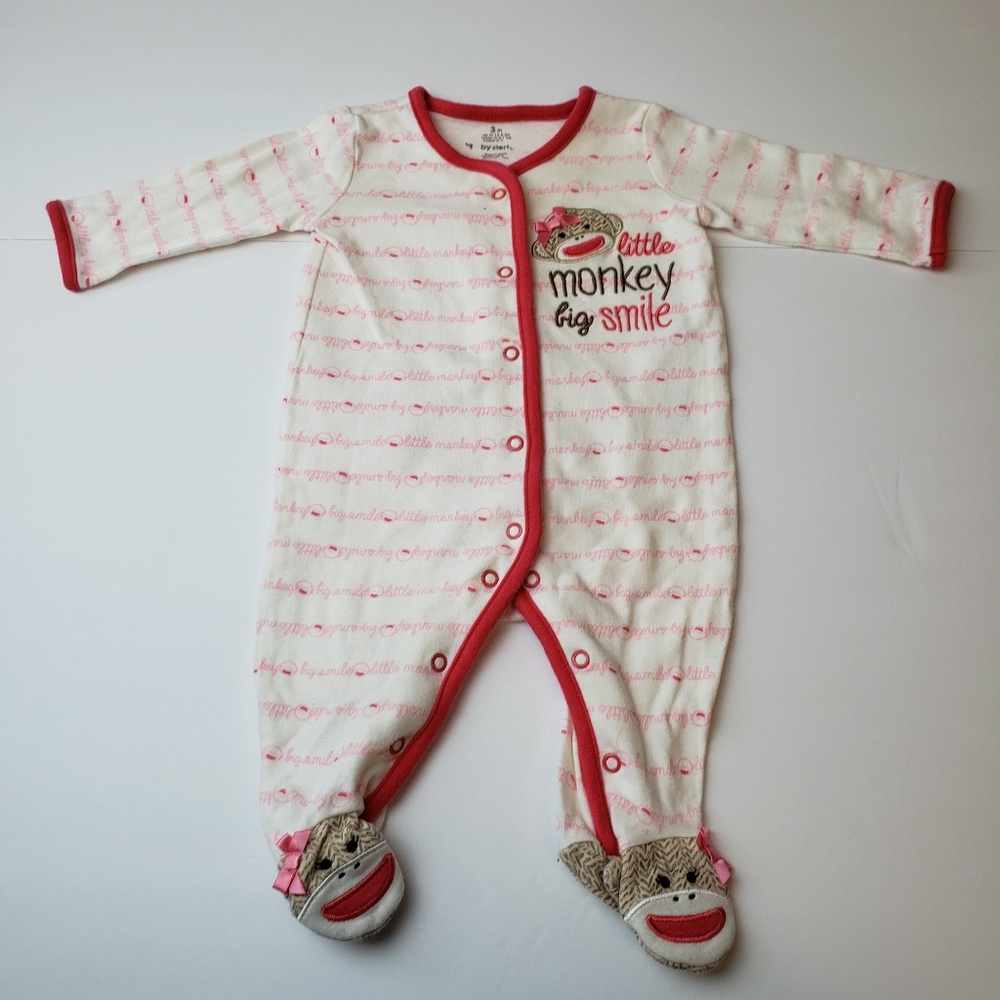 Starters Little Mokey Sleep N Play Onsie Sz 3M